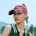 thumbnail image 6 of Kll Sport Sun Visor Hats Ball Caps Empty Top Baseball Sun Cap For Men Women-Magic Mushrooms, 6 of 8