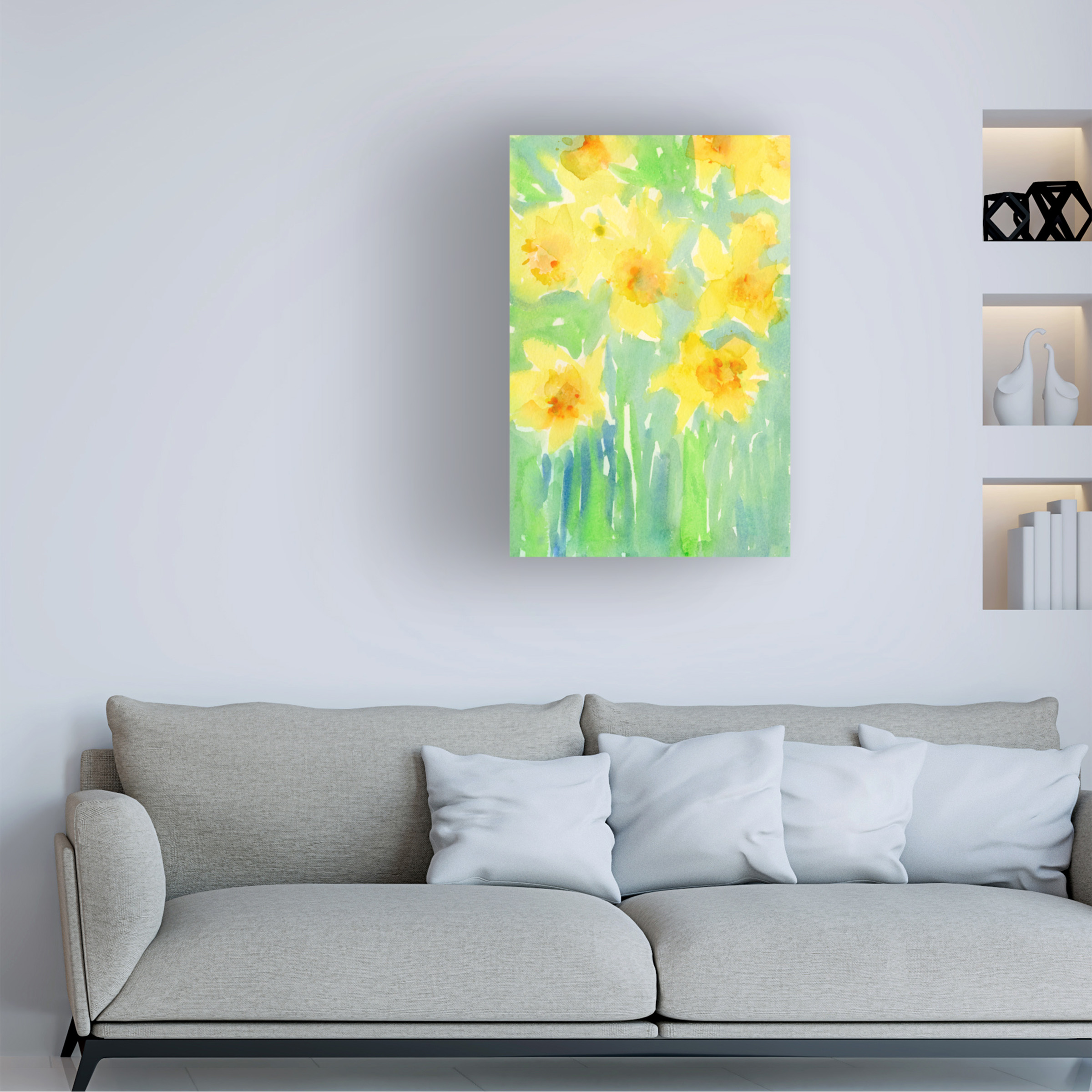 Samuel Dixon 'Daffodils II' Canvas Art