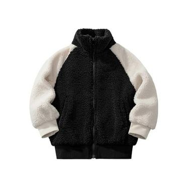 Kiijoy Boys Winter Jacket Colorblock High Neck Outerwear Kids Warm Coat, Sizes 9-10