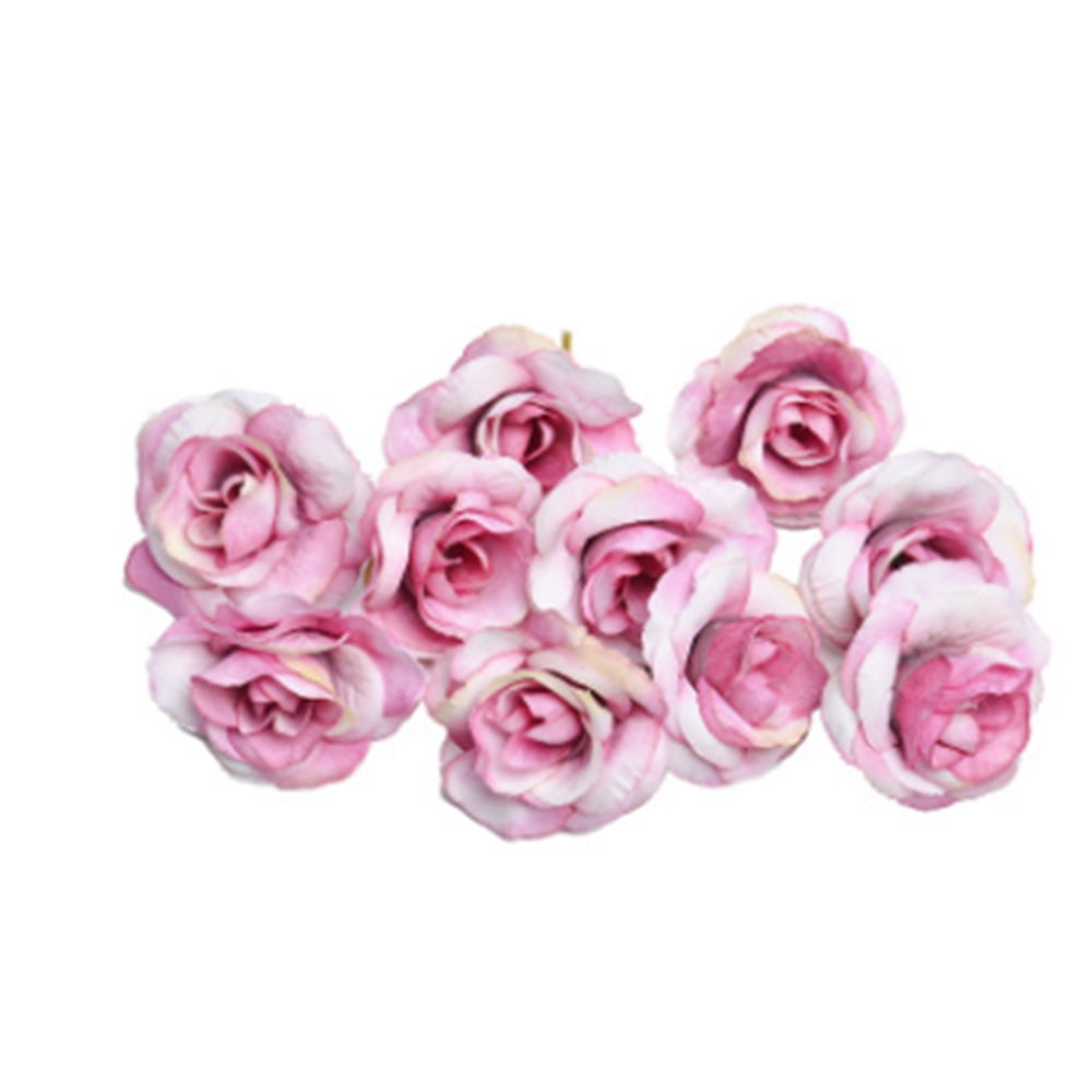 Home Decor Silk Flower Heads  Artificial Rose  Scrapbooking  Fake Bouquet 