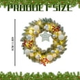 thumbnail image 3 of HCTSHG Christmas Snow Covered Wreath Door Hanging, Features Glitter Ornaments with Artificial Leaves and Berries, Holiday Hanging Decoration for Door, Wall, and Mantel, 3 of 5