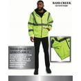 thumbnail image 6 of Bass Creek Outfitters Mens High Vis Hoodie - ANSI Class 3 Sherpa Lined Work Hoodies for Men, 6 of 7