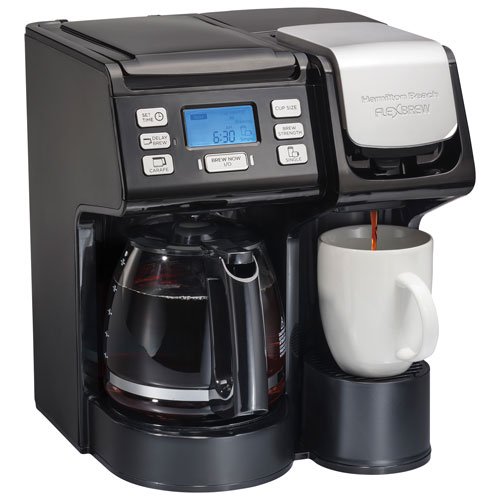 Hamilton Beach 49902C FlexBrew Trio Cafetière – 12 Tasses – Noir/argent – Boîte Ouverte – Testé & Garanti