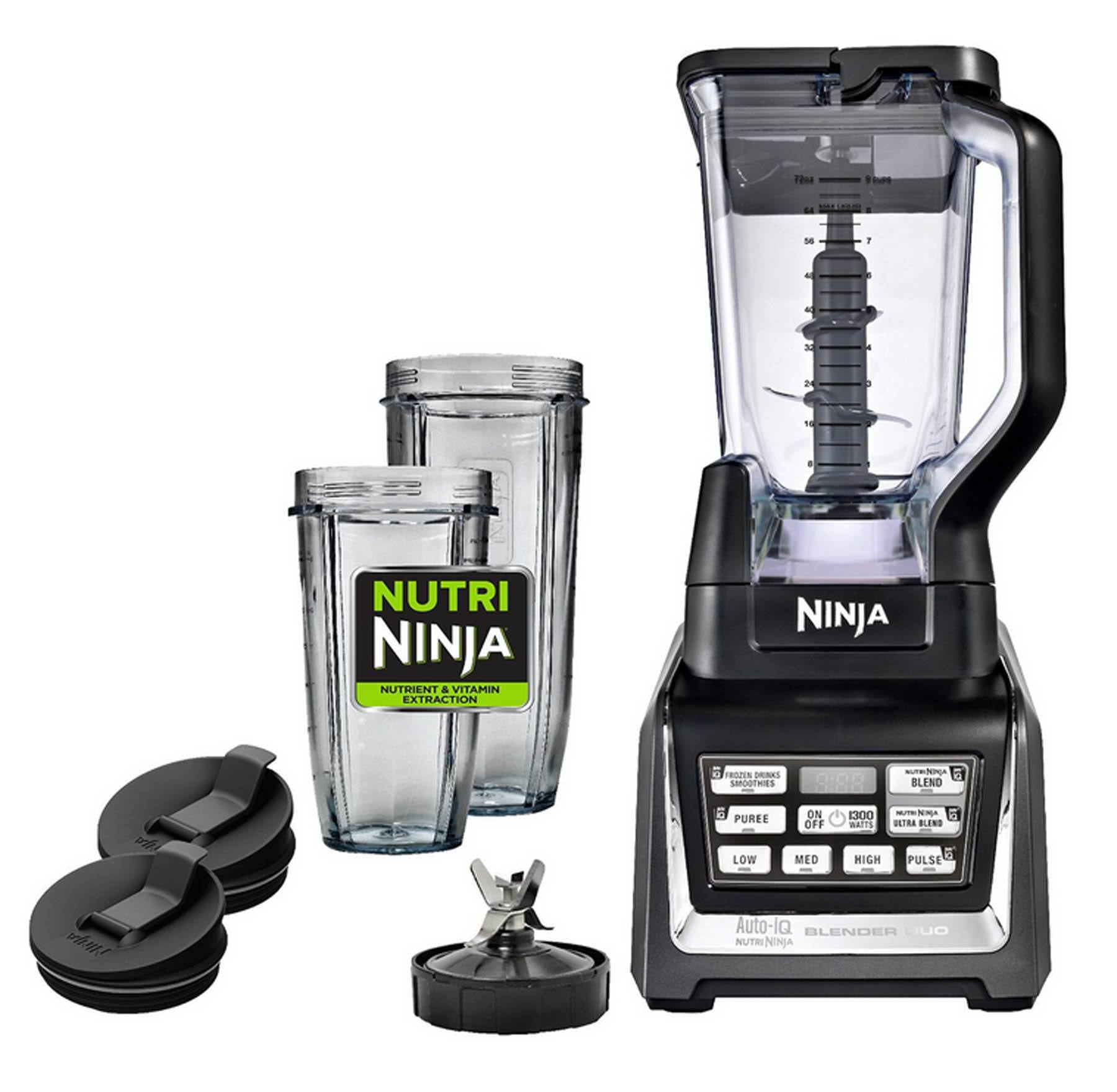 Ninja Duo with Micro-Juice Technology, 1400-peak-watt Motor for Smoothies &  Juices. Blender with DrinkSaver for Freshness (IV701), 72 oz, Black 