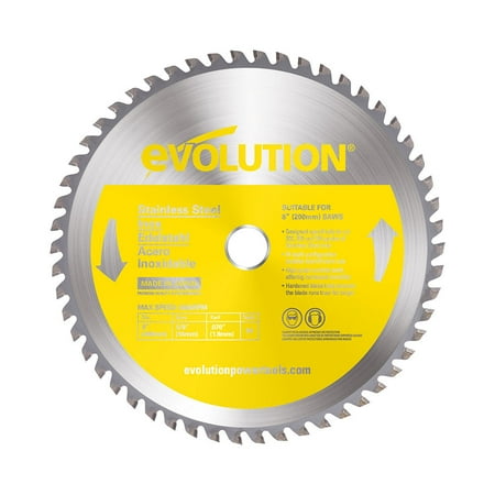UPC: 0849713034953 | Evolution 8BLADESSN | 8 In. | 54T | 5/8 In. Arbor | Stainless Steel TCT Blade