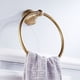 thumbnail image 2 of Anillo de toalla de latón antiguo, soporte para toalla de mano, accesorios de baño, colgador de toalla de ducha cepillado, redondo, montado en la pared, 2 of 5