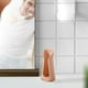 thumbnail image 4 of Portacepillos de pared | Organizador autoadhesivo para cepillos de dientes con orificio de drenaje | Estante de baño de poliéster resistente para cepillos de dientes eléctricos y manuales | Fácil de, 4 of 7