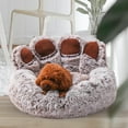 thumbnail image 4 of Cama mullida para mascotas, colchoneta para dormir inferior duradera Almohadillas para colchón de cueva de anidación Perrera cómoda y linda para , Marrón Medio, 4 of 8
