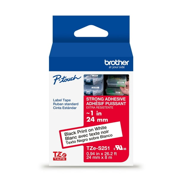 Cinta adhesiva Brother Genuine P-Touch TZes251 de 24 mm x 8 m