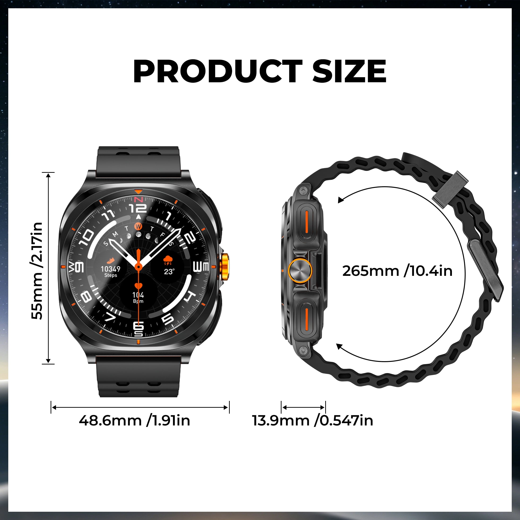 CamelParty Smart Watch with Earbuds, Bluetooth Smart Watches for Men - Answer/Make/Message, Fitness Tracker, Sleep Monitor, IP67 Waterproof Compatible with Android and iPhone, Holiday Gifts