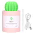 thumbnail image 1 of Humidificador de escritorio Cactus de 280 ml con alimentación USB y nanoatomizador silencioso, color rosa, 1 of 14