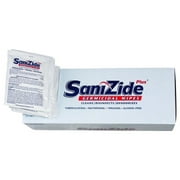 SaniZide Plus Germicidal Wipes, Cleans, Disinfect, Deodrizes, Individually Wrapped Towelettes, 50 Pieces (MS-89222)