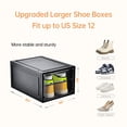 thumbnail image 3 of Cajas de zapatos apilables resistentes con puerta magnética transparente almacenamiento multifuncional para tenis organizador de caja de zapatos, 3 of 7