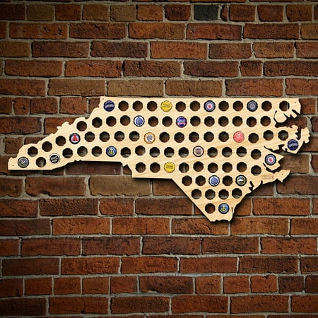 Giant XL North Carolina Beer Cap Map
