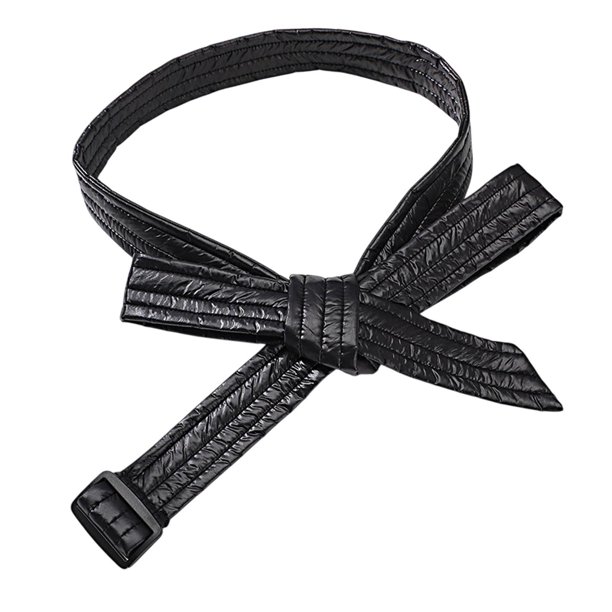 Cinturón de Chaqueta de Plumas Jinwen Negro Brillante