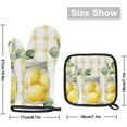 thumbnail image 2 of Lemon Oven Mitts and Pot Holders Set of 2, Buffalo Check Heat Resistant Oven Mitts Kitchen Oven Glove for Cooking, Baking, 2 of 6