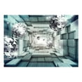 thumbnail image 3 of Tiptophomedecor Peel and Stick 3D Illusion Wallpaper Wall Mural - Journey Through The Blue Tunnel - Removable Wall Decals, 3 of 4