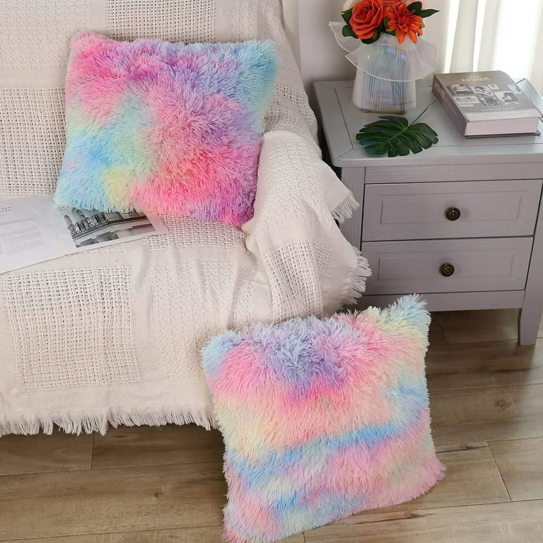 Free 2-day shipping. Buy Nicesee Soft Fluffy Fur Solid Color Square Home  Decor Throw Pillow Case Cushion Cov…