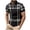 Black, variant on WREESH Men's Striped Sports Henley Shirts Pullover Zipper Short Sleeve Top with Collar Striped Top for Athletic Style White
