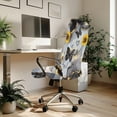 thumbnail image 3 of Classic Marble Office Chair Cover Stretch Computer Desk Chair Covers Breathable Universal Boss Swivel Chair Covers Gaming Chair Covers Chair Decoration Accessories, 3 of 7