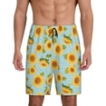 thumbnail image 1 of Fotbe White Polka Dot Sunflower A Pantalones Cortos de Pijama para Hombre, Ropa de Dormir, Pantalones de Pijama Cortos para Hombre-4X-Large, 1 of 6