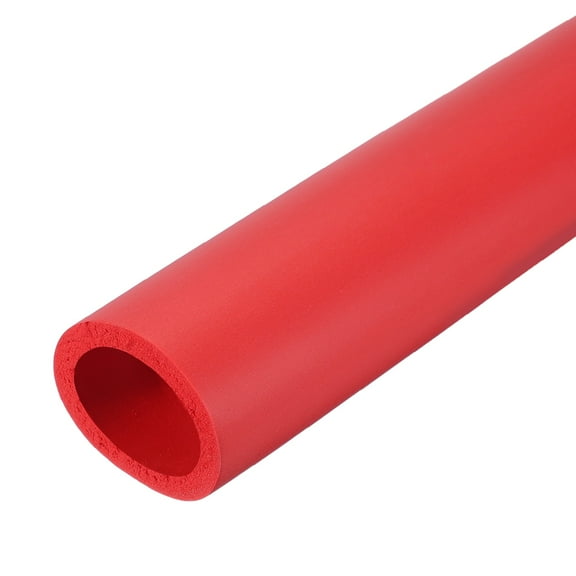 Uxcell Pipe Insulation Tube Foam, 1-1/4" ID x 1/4" Thick x 1.64ft Foam Pipe Cover Non-Slip Hollow Foam Tubing Guitar Air Conditioner Stand Fitness Equipment Handles, Red