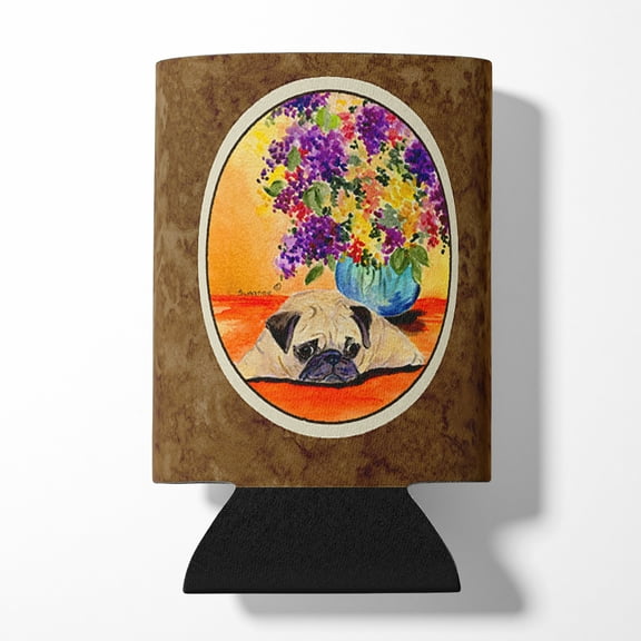 Caroline's Treasures SS8294CC Pug Can or Bottle Hugger, Can Hugger, multicolor