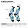 thumbnail image 2 of Bingfone Compression Socks for Women and Men Long Socks for Running Athletic Cycling Nurse- Fish And Shark, 2 of 6