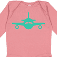 thumbnail image 4 of Inktastic Cute Teal Airplane Boys or Girls Long Sleeve Baby Bodysuit, 4 of 5