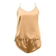 thumbnail image 6 of Short Sets for Women Silk Satin Camisole Tank Top and Shorts 2 Piece Matching Set Womens Lounge Pajama Set, 6 of 7