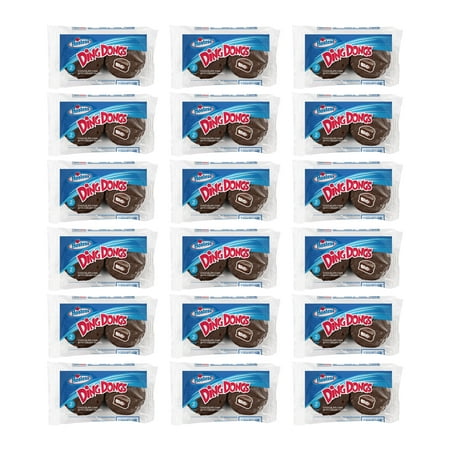 (18 Pack) HOSTESS Chocolate DING DONGS, Creamy Filling, 2 Count Bags