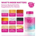 thumbnail image 2 of Pink Stork Fertility Supplements for Women: Vitex, Inositol, Folate, Zinc, Vitamins - 60 Gluten-Free Capsules, 2 of 8