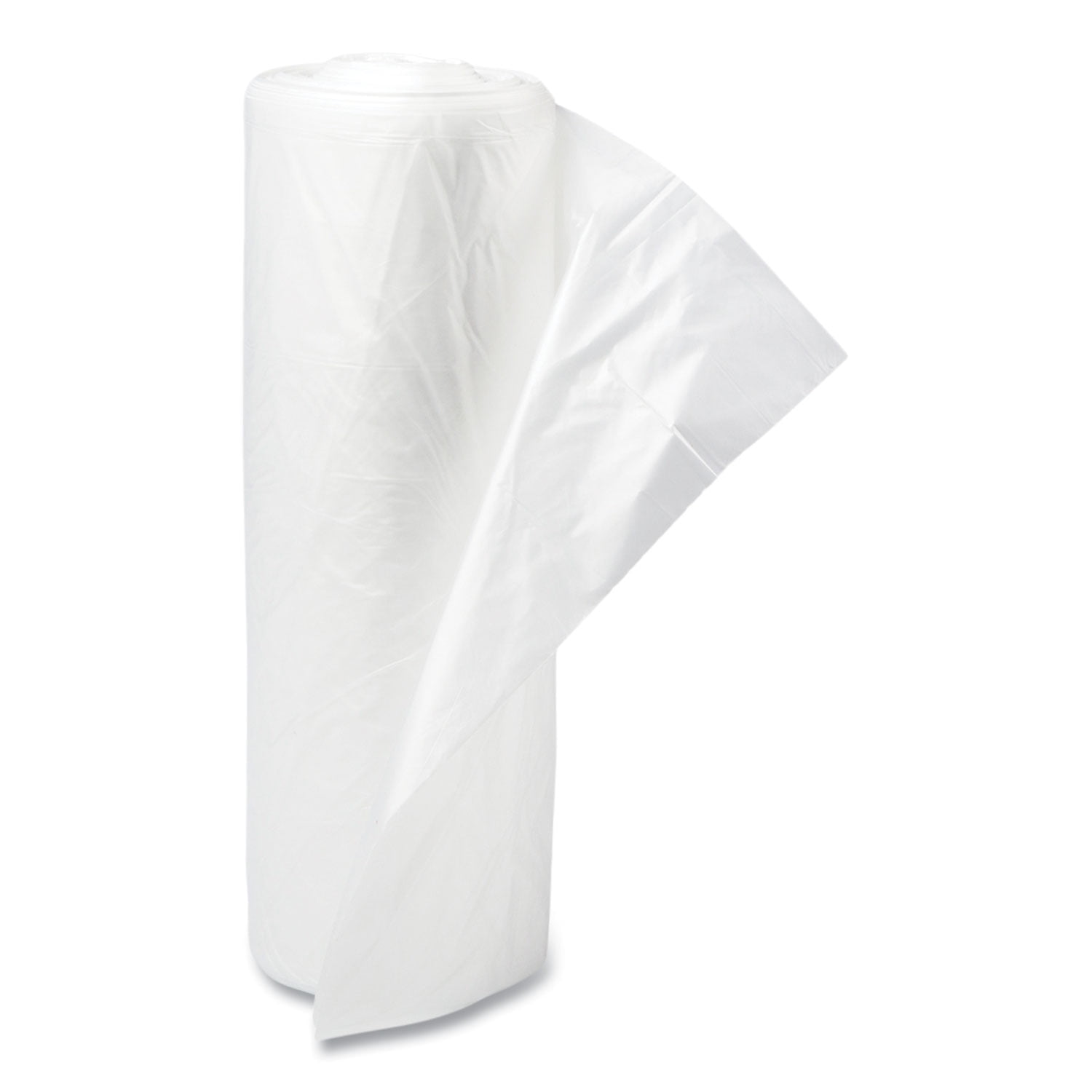 Inteplast Group S303713N 30 gal. 13 microns 30 in. x 37 in. High-Density Interleaved Commercial Can Liners - Clear (25 Bags/Roll, 20 Rolls/Carton)