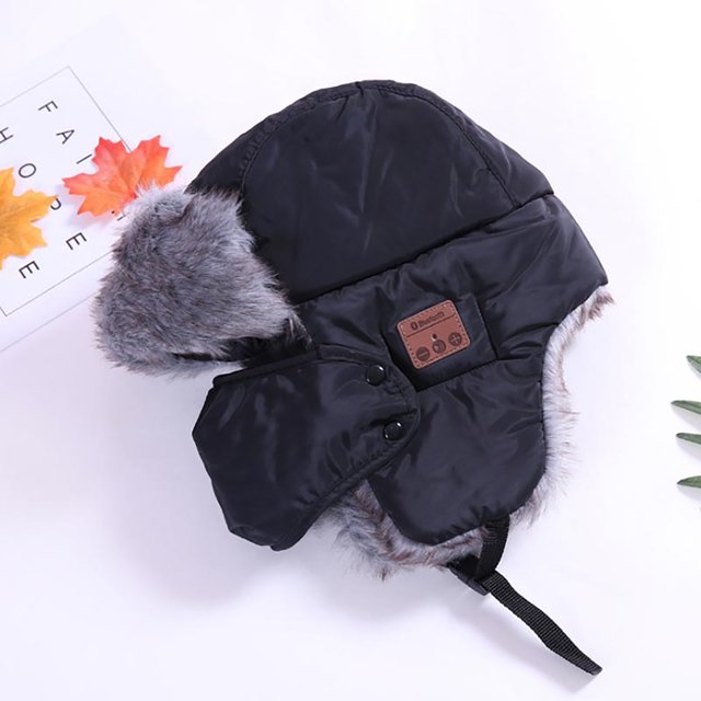 Teissuly Bluetooth Winter Warm Hat W/ Ear Flags Face Mask Music Headset Lei Feng Hats Teissuly WER202311011815