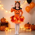 thumbnail image 2 of HAYIMI Halloween Cat For Girls Playful Tutu Dress For Kids Halloween Party Dress Up Outfit Sets Relaxed Fit Clothes Sets, 2 of 4