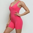 thumbnail image 5 of REALiKUN Rompers for Women Athletic Workout Yoga One Piece Summer Shorts Jumpsuit Built in Bra Unitard Bodysuit, 5 of 8