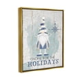 thumbnail image 3 of Stupell Industries Gnome For The Holidays Nautical Graphic Art Metallic Gold Floating Framed Canvas Print Wall Art, Design by Jennifer Pugh, 3 of 6
