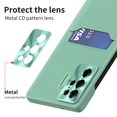 thumbnail image 2 of Decase Card Slot Case for Samsung Galaxy S23 Ultra,Shock-Absorbing Protective Case with Card Holder,Metal CD Pattern Camera Lens Invisible Bracket ,Soft TPU Cover Microfiber Inner Case, Mint, 2 of 7