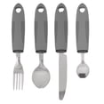 thumbnail image 3 of Adaptive Eating Utensils Set, Stainless Steel  Hangable Knife Fork Spoon Adaptive Utensils with Non Slip Rubber Handle for Parkinson, 3 of 7