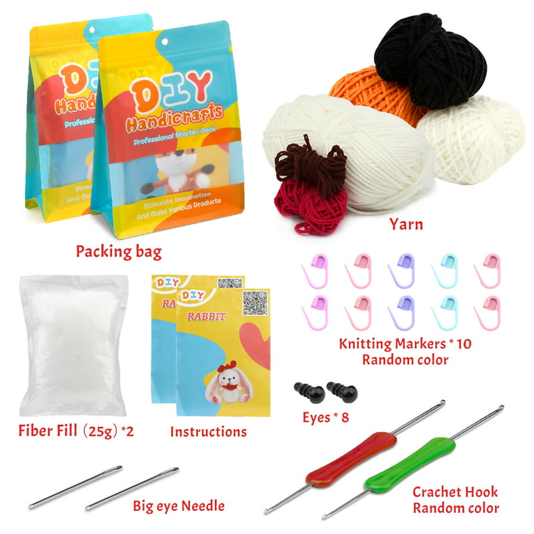 Beginner Crochet Kit For Kids, Mushroom Crochet Kit, Crochet Starter Kit  For And