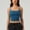 #432-Blue, variant on Warop Womens Square Neck Sports Tank Top, Sleeveless with Dual Thin Straps, Cropped Contrast Color Design, Support Activewear for Athletic Activities and Casual Wear