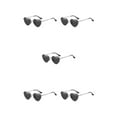 thumbnail image 3 of Gafas de sol Qarigey en forma de corazón PVC Marco plateado negro Type2 NO2, 3 of 6