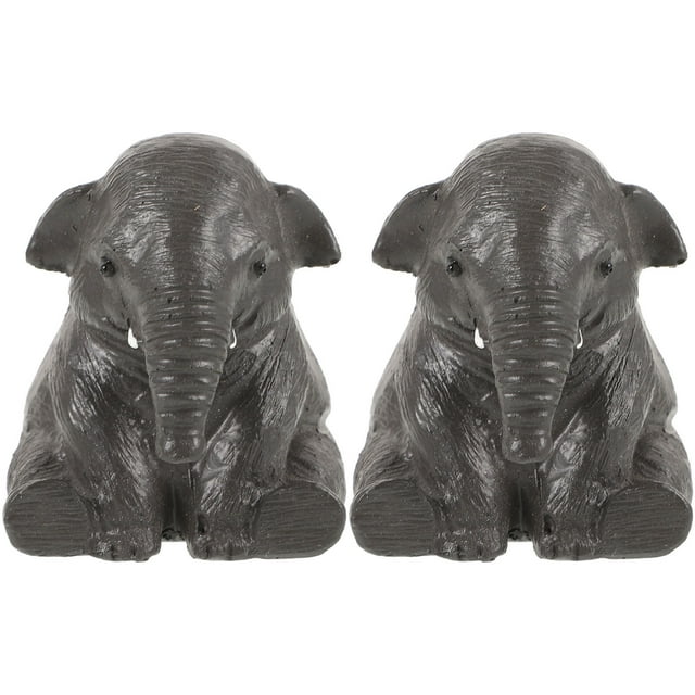 SEWACC 2pcs Resin Miniature Elephant Garden Landscape Decoration for Outdoor Landscape