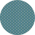 thumbnail image 1 of Ahgly Tapis d'Intérieur Lavable en Machine Carré Transitionnel Bleu Azur, 3 Pieds Carré, 1 of 7