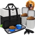 thumbnail image 1 of Bolsa de viaje para perros Mancro de doble capa con contenedores y platos para comida, 1 of 9