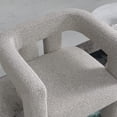 thumbnail image 4 of Taupe Modern Bouclé Accent Chairs, Set of 2, Fully Upholstered Minimalist Side Chairs, 4 of 12