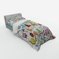 thumbnail image 3 of Ambesonne Cartoon Bedding Set 4 Pcs, House Girl and Boy Bear, Queen, Multicolor, 3 of 3
