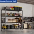 thumbnail image 4 of 4-Wire Shelf Adjustable Heavy Duty Storage Shelves,Metal Organizer Wire Rack for Laundry Bathroom Kitchen Pantry Closet Garage Shelving(Black,24" Dx59.6 Wx72.2 H), 4 of 8