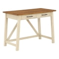 thumbnail image 1 of Milford Rustic Writing Desk w/ Drawers in Antique White Engineered Wood, 1 of 9
