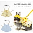 thumbnail image 5 of Pet Rabbit Bunny Dress Bunny Easter Costume with Leash Hat Mini Bag Harness Leash Small Animals Accessory for Rabbit Hedgehog Ferret Guinea Pigs Piggies Squirrel, 5 of 7